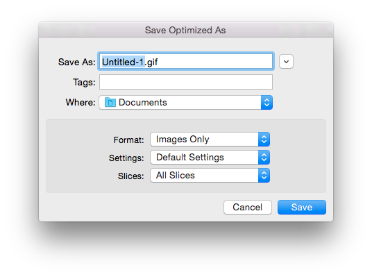 Photoshop save dialog